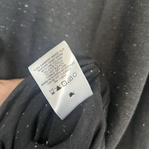 Billy Reid Speckled Charcoal Terry Henley Shirt XL - Picture 5 of 6